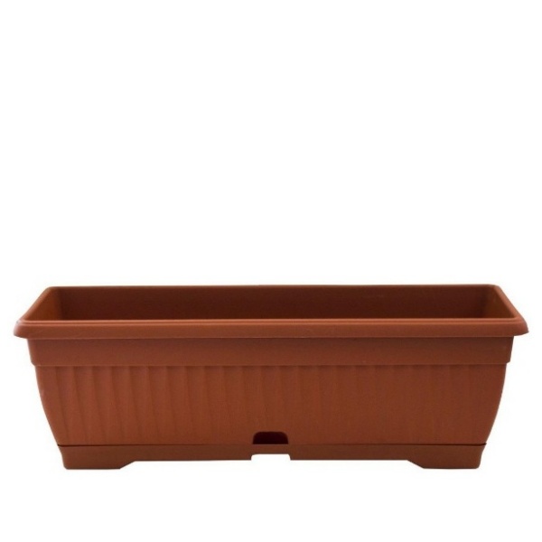 б1289 Сандък за цветя ребро теракота