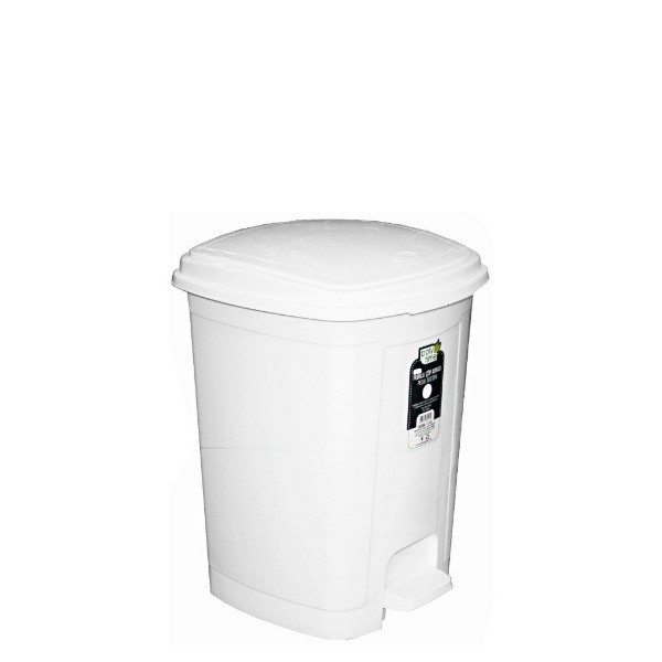 и101877 2 Кош с педал Бял 12 литра