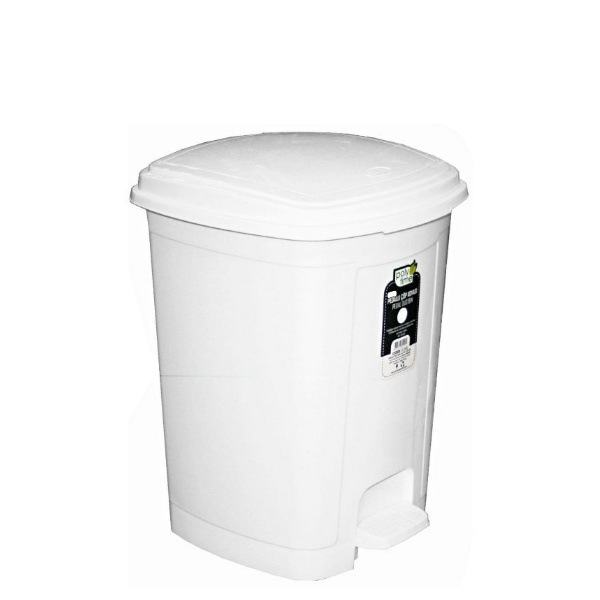 и101879 2 Кош с педал Бял 32 литра