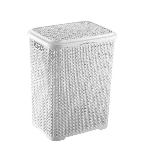 и102778 4 Кош бельо Перла 55 л - Бял