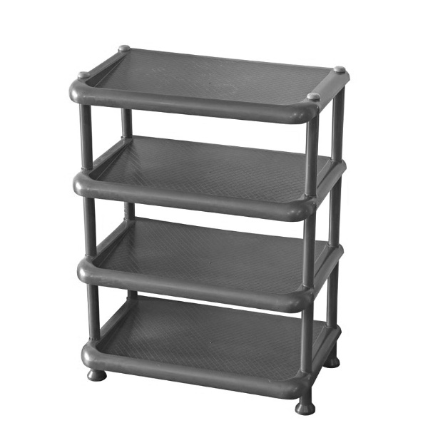 п801см Стелаж за обувки четворка сив металик