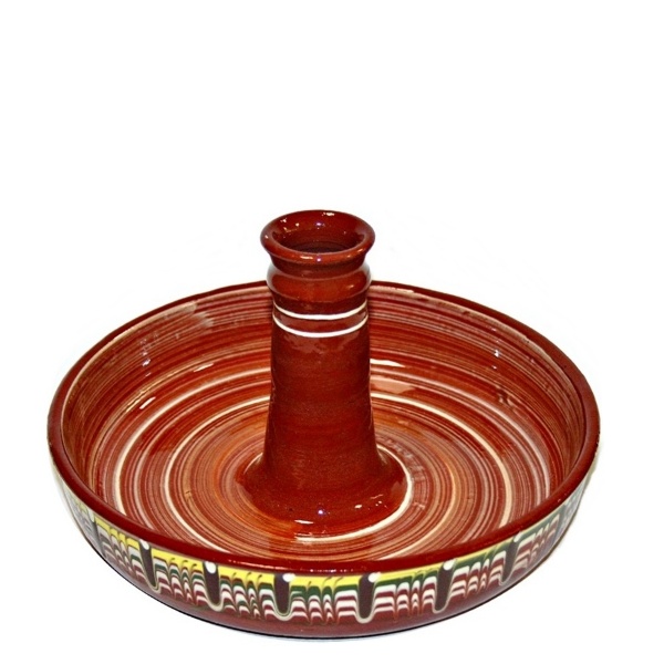 4-011 Тава за пиле 30 см - Троянска шарка