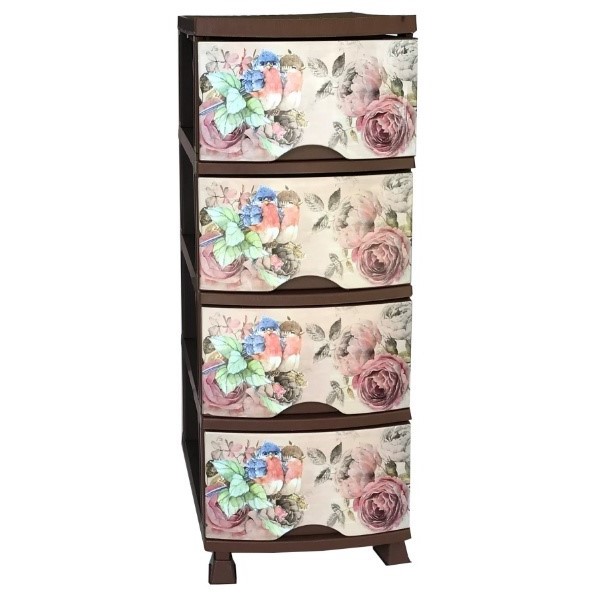 И1711 16 Шкаф с декор АКСУ ретро рози