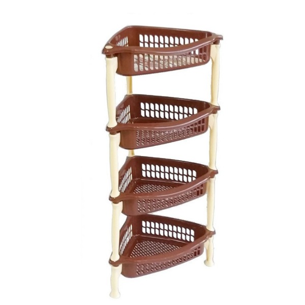 12-23 Стелаж за зеленчуци 4 нива – Кафяв