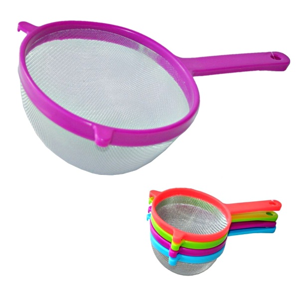 И02-10407 Цедка с метална мрежа Ф20 см - Неон