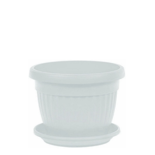 0101051 Саксия Ребро Ф25 Бяла