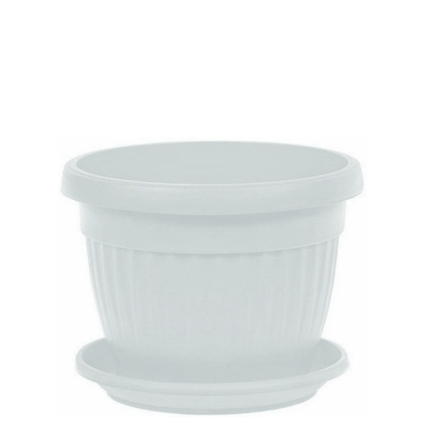 0101061 Саксия Ребро Ф30 Бяла