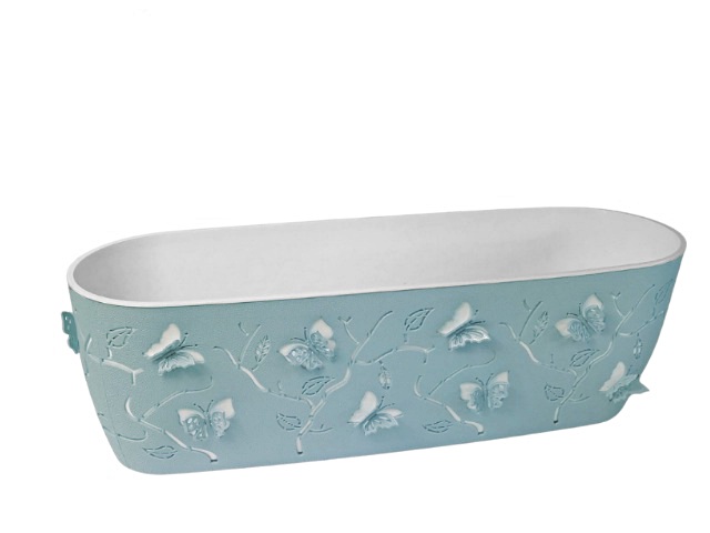 9 Сандък за цветя 3D пеперуди синьо