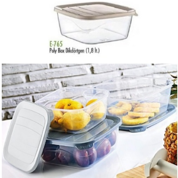 1 Контейнер за съхранение квадрат 1,8 литра