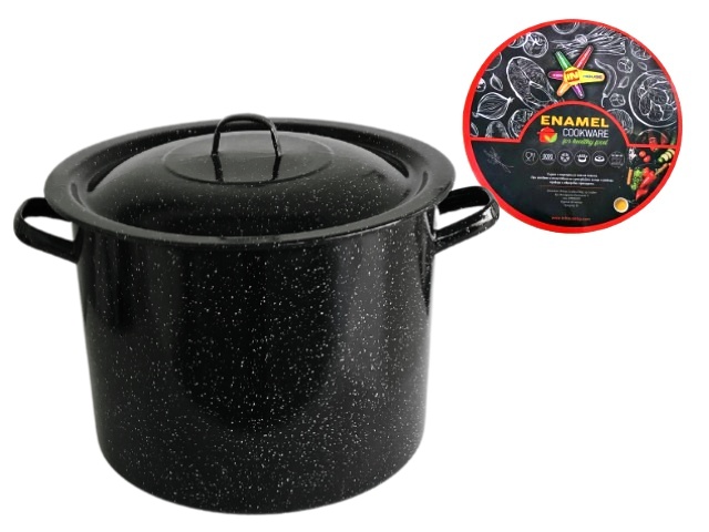 12 Казан емайл черен 53 литра