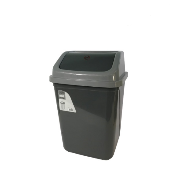 10 Кош с люлеещ капак 20 литра Сиво