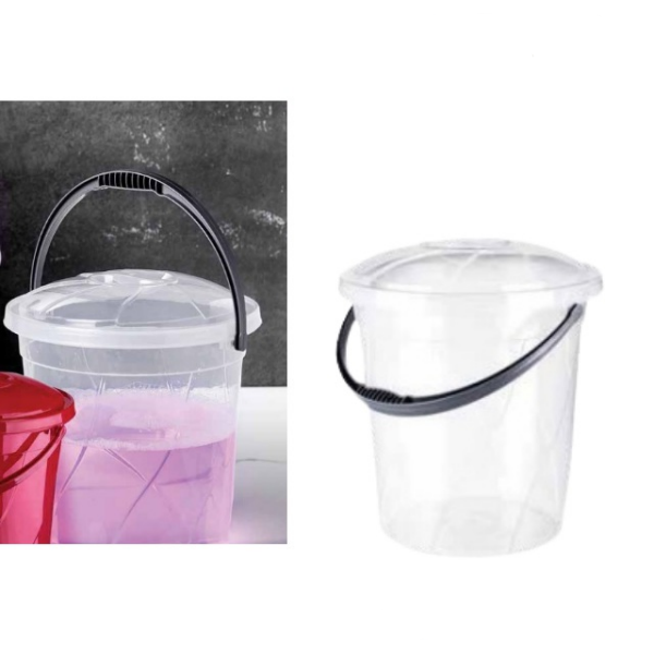 12 Кофа с капак прозрачна 15 литра