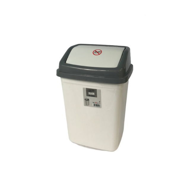 2 Кош с люлеещ капак 20 литра Бяло