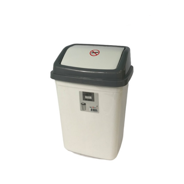 3 Кош с люлеещ капак 30 литра Бяло