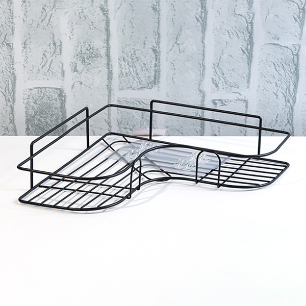 И02-14285 Етажерка за баня ъглова Черно