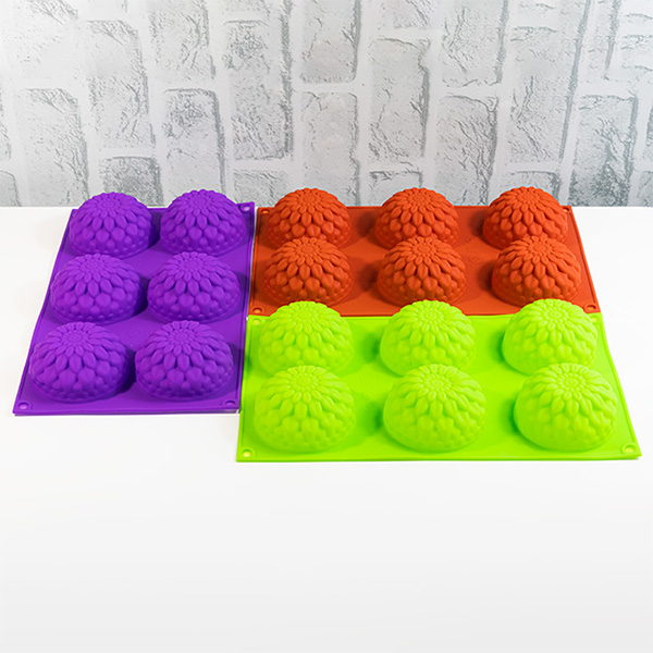 и02-18296 Форма силикон мъфини цветя 6бр.