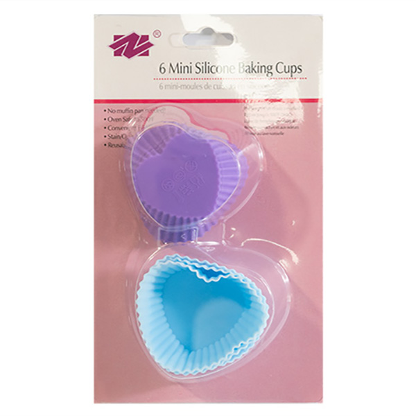 и02-18536 Форми за мъфини силикон 6бр. сърце