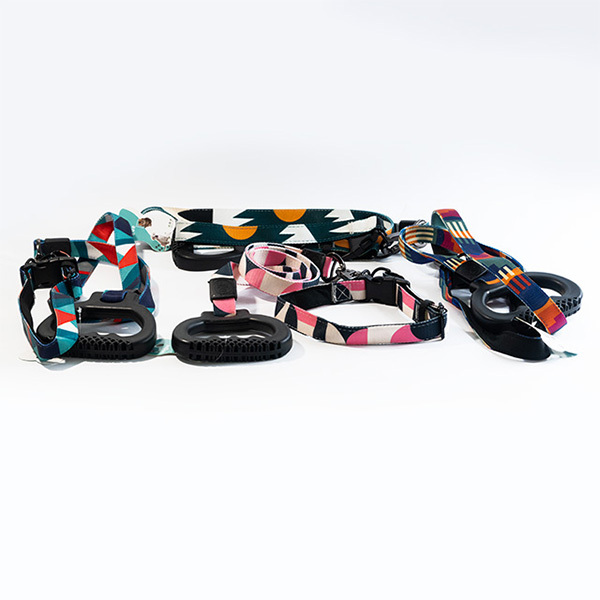 и02-18348 Повод текстил с нашийник 2,5/120 см