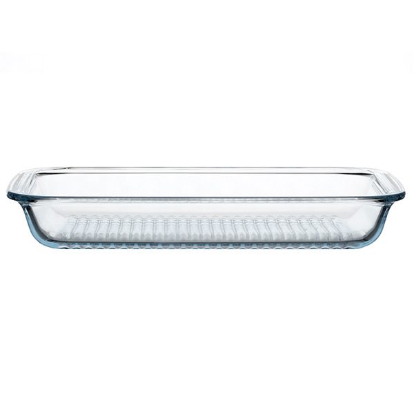 И024-1019 в Тава огнеупорно стъкло оребрена 2,2 литра