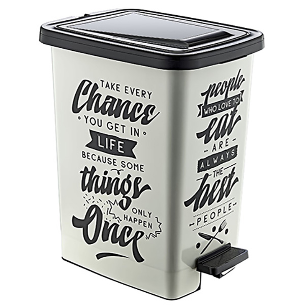 И107712-2 Кош с педал слим с декор People 25 литра