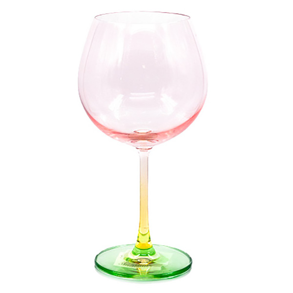 И02-20922 Чаша за вино 0,584 литра 6 броя Розово-жълто