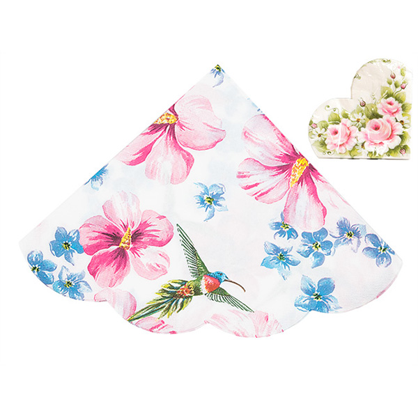 и02-14145-2 Салфетки 33/33 см 20 броя Рози/Хибискус