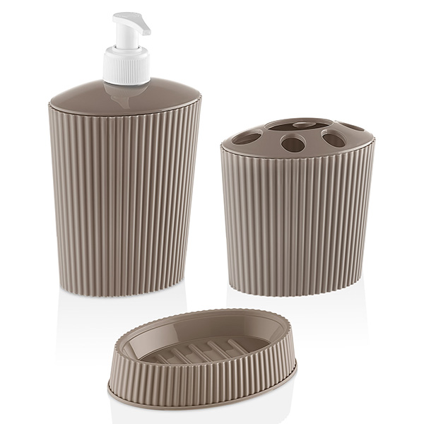 И108303-2 w Комплект за баня 3 части line капучино