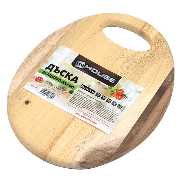 и044-1009 w Дъска акациево дърво 31/24/1,5 см