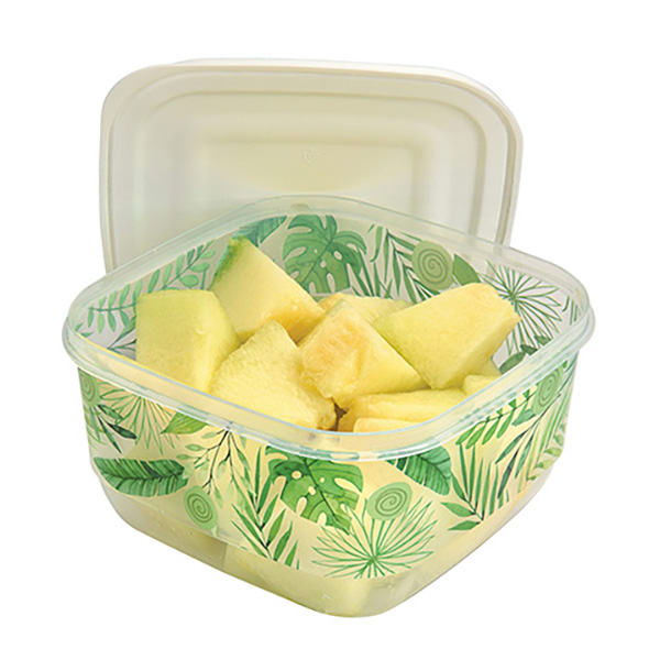 И107229 Контейнер за съхранение квадрат с декор 1,9 литра