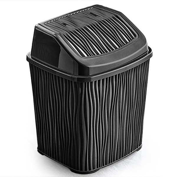 И108030-4 Кош с люлеещ капак 6,2 литра Вълни черно