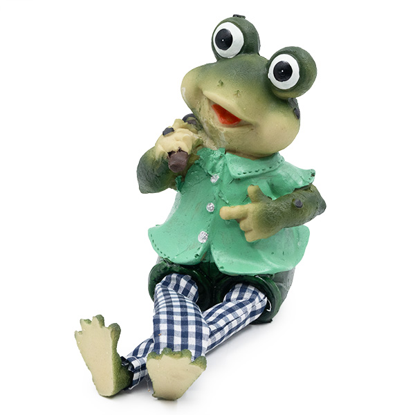 и02-23416web Градинска декорация жаба с висящи крака 26 см