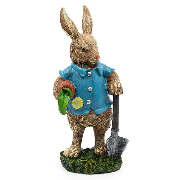 и02-23428 web Градинска декорация заек с лопата 30 см